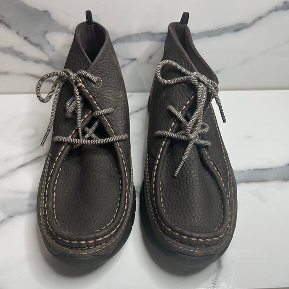 Dockers Men's Brown Flexible Flyweight Moc Toe Stitch Chukka Woodson Boots Sz 8 - Picture 2 of 7